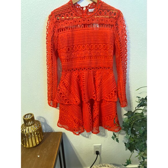 NWT Endless Rose bright orange smocked dress Medium - Picture 1 of 13